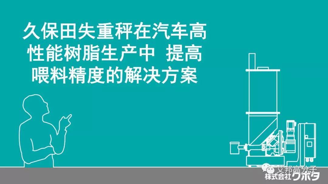 久保田失重称在汽车高性能树脂生产中高精度喂料的提案