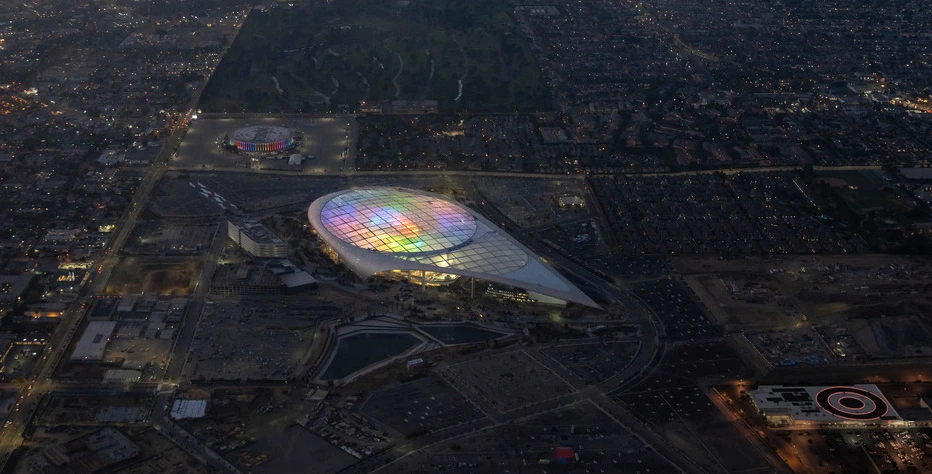 高性能氟树脂ETFE薄膜用于2028年洛杉矶奥运会主场馆-SoFi体育场